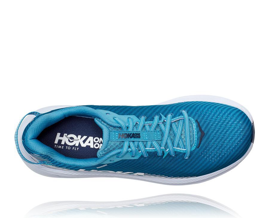 Hoka One One Running Shoes Mens Blue/White - Rincon 2 - 54670GRAJ